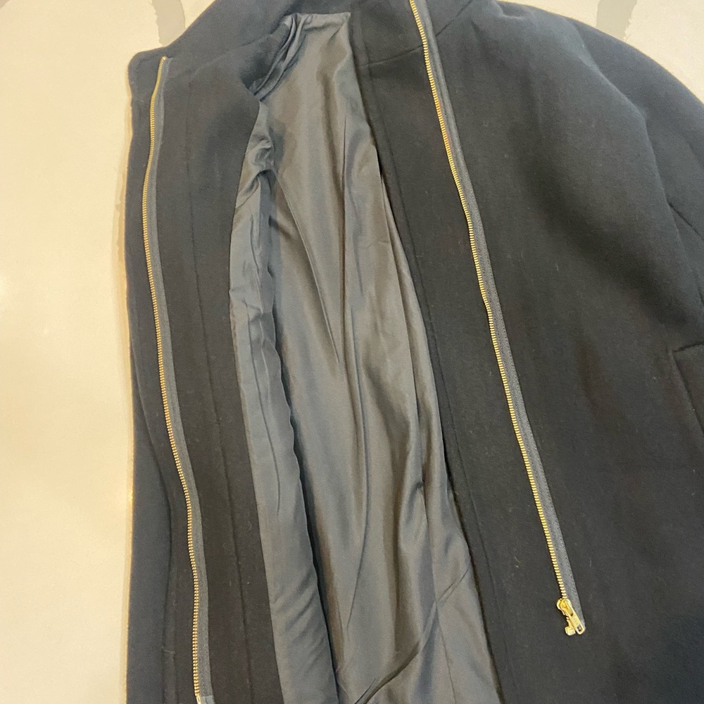 NWT JCrew Black wool blend city coat.  Size 10 sold out. - Picture 5 of 16